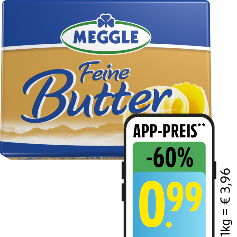 Meggle Feine Butter oder Sreichzart