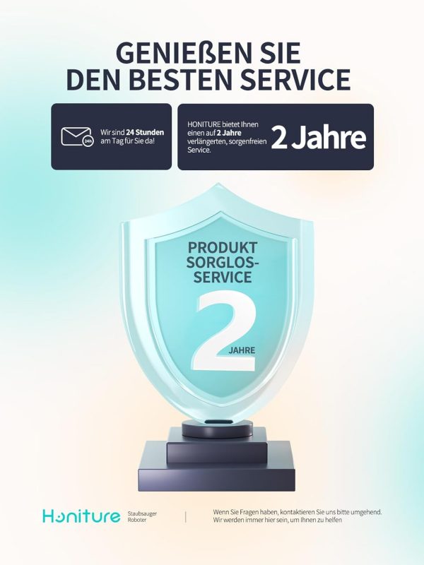 HONITURE Saugroboter mit Wischfunktion,G20 Pro Staubsauger Roboter mit 4500Pa Starke Saugkraft,7,6 cm Roboterstaubsauger mit APP Steuerung 180 Min Laufzeit,Ideal für Tierhaare,Teppiche und Hartböden – Bild 3